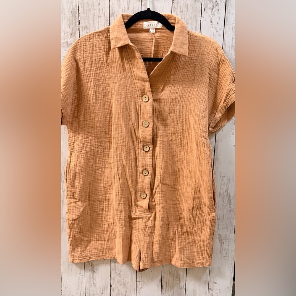 MARBLE Women's Button-Down Shirt - Brown
